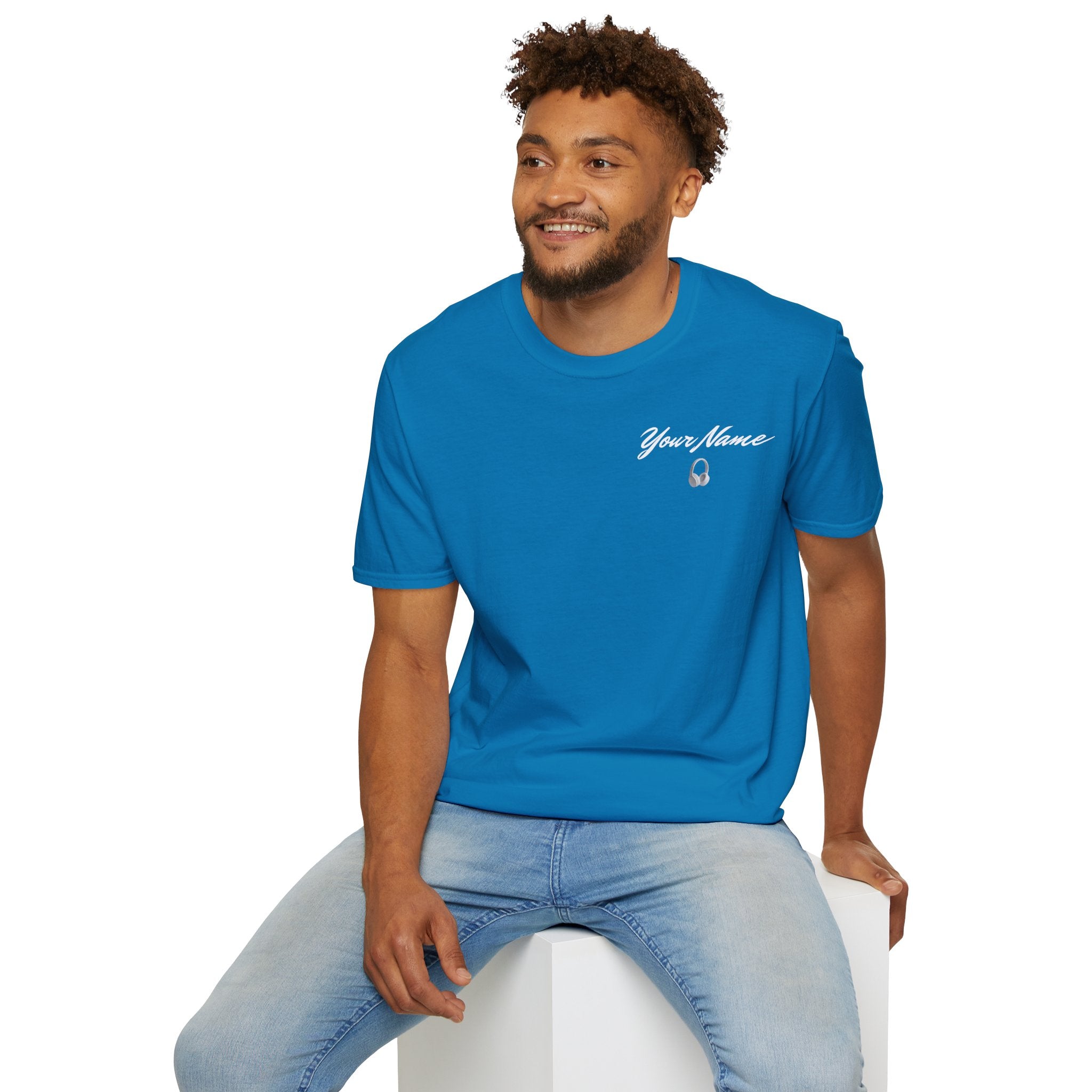 "DJ VAMP" 🎧Personalized Logo Tee – Bold, Loud, and Made to Move - QR